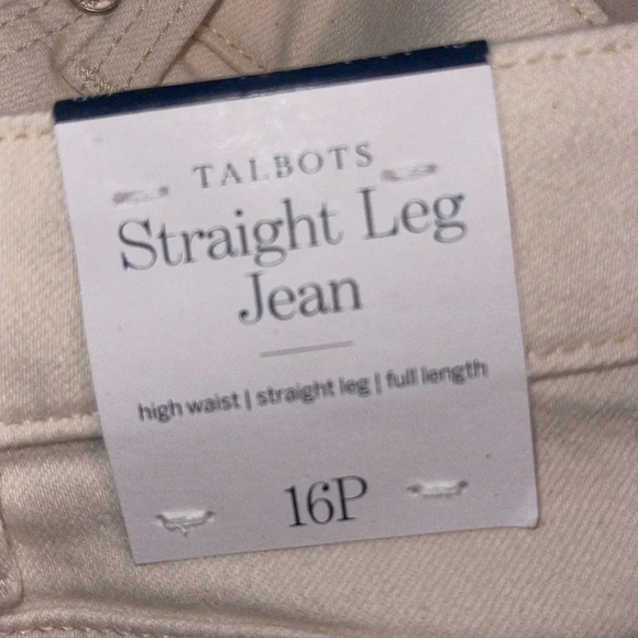 Talbots Straight Leg Jeans Sequin Stripe NWT - 16P. L - Picture 6 of 7